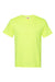 Hanes 5170 Mens EcoSmart Short Sleeve Crewneck T-Shirt Safety Green Flat Front