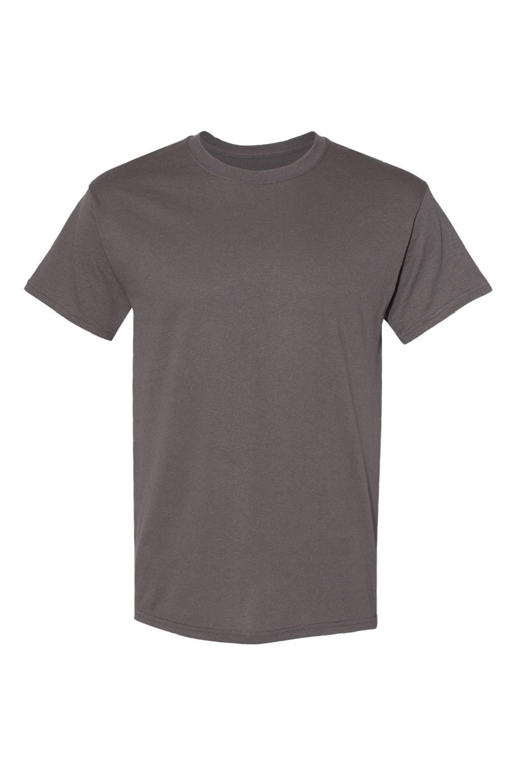 Hanes 5170 Mens EcoSmart Short Sleeve Crewneck T-Shirt Smoke Grey Flat Front