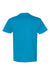 Hanes 5170 Mens EcoSmart Short Sleeve Crewneck T-Shirt Teal Blue Flat Back