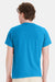 Hanes 5170 Mens EcoSmart Short Sleeve Crewneck T-Shirt Teal Blue Model Back