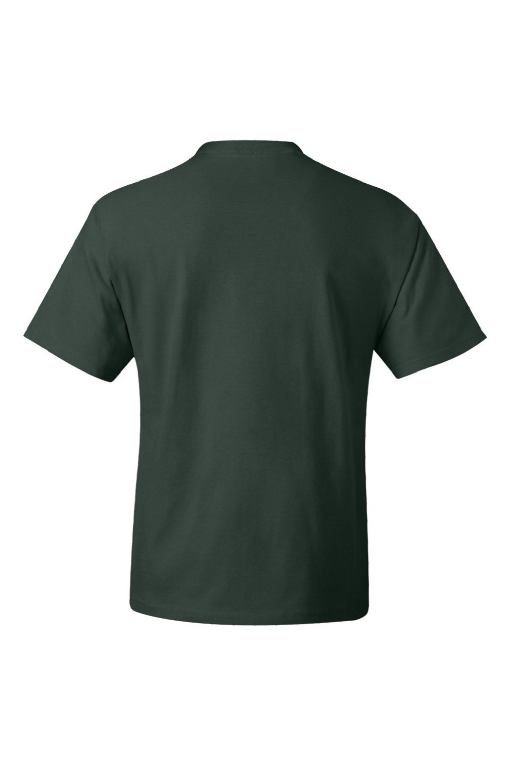 Hanes 5180/518T Mens Beefy-T Short Sleeve Crewneck T-Shirt Deep Forest Green Flat Back