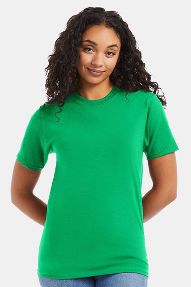 Hanes 5180/518T Mens Beefy-T Short Sleeve Crewneck T-Shirt Kelly Green Model Front