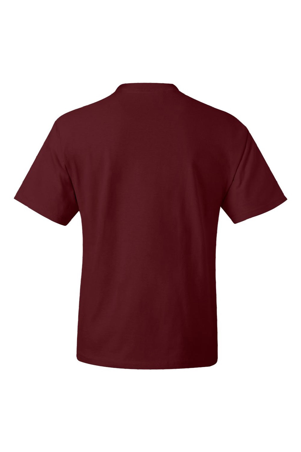 Hanes 5180/518T Mens Beefy-T Short Sleeve Crewneck T-Shirt Maroon Flat Back