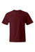 Hanes 5180/518T Mens Beefy-T Short Sleeve Crewneck T-Shirt Maroon Flat Front