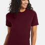 Hanes Mens Beefy-T Short Sleeve Crewneck T-Shirt - Maroon