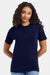 Hanes 5180/518T Mens Beefy-T Short Sleeve Crewneck T-Shirt Navy Blue Model Front