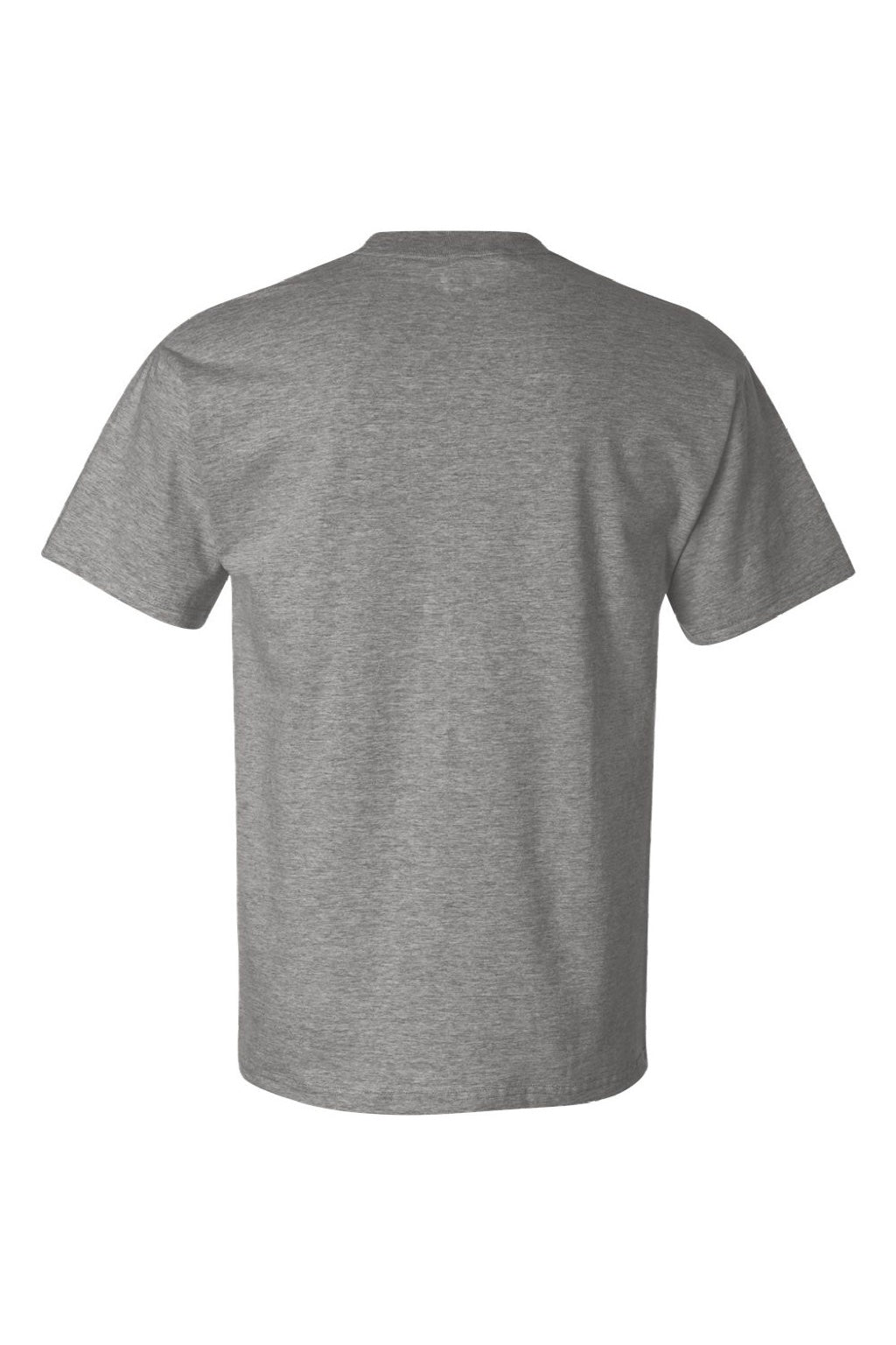 Hanes 5180/518T Mens Beefy-T Short Sleeve Crewneck T-Shirt Oxford Grey Flat Back