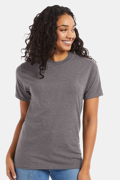 Hanes 5180/518T Mens Beefy-T Short Sleeve Crewneck T-Shirt Oxford Grey Model Front