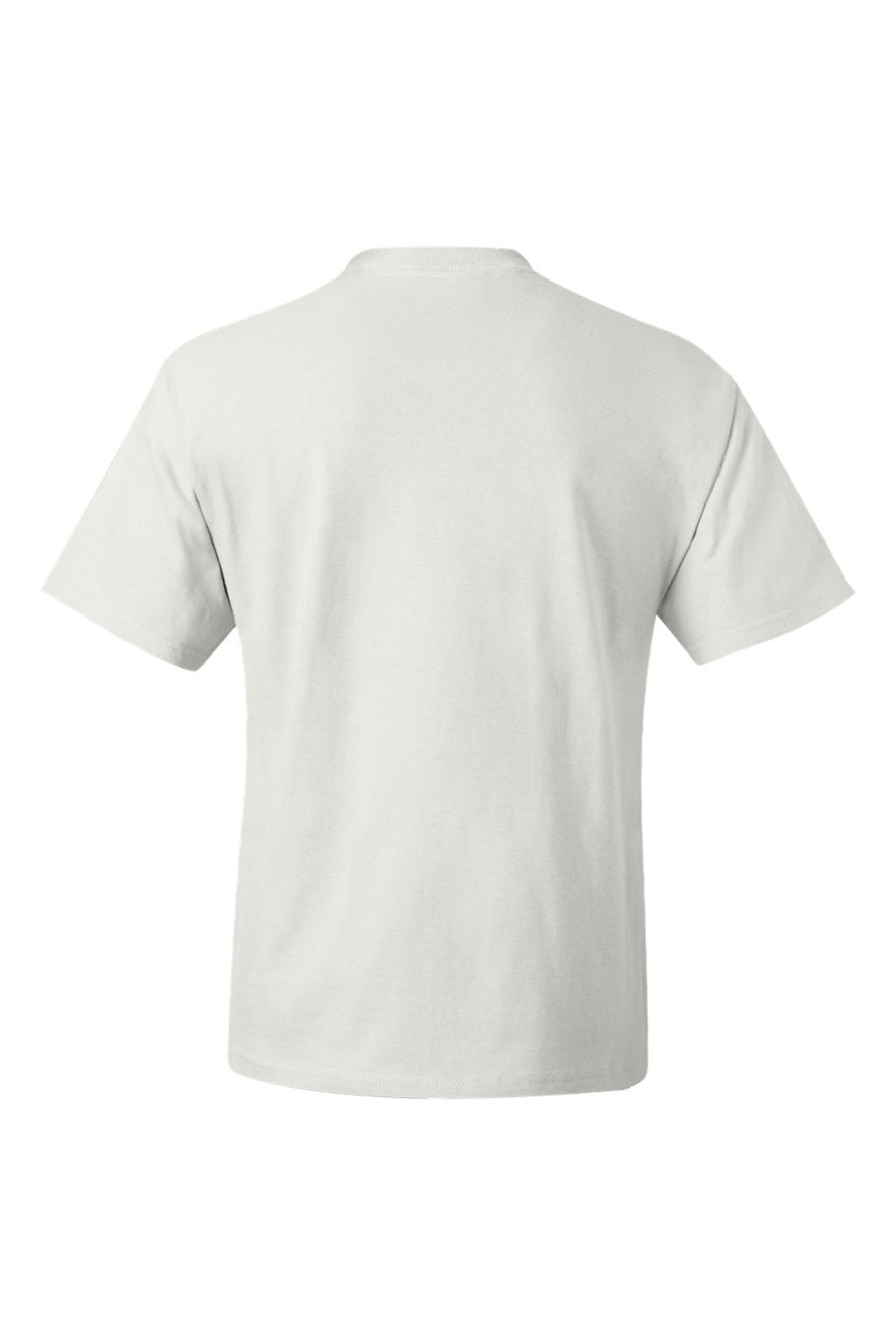Hanes 5180/518T Mens Beefy-T Short Sleeve Crewneck T-Shirt White Flat Back