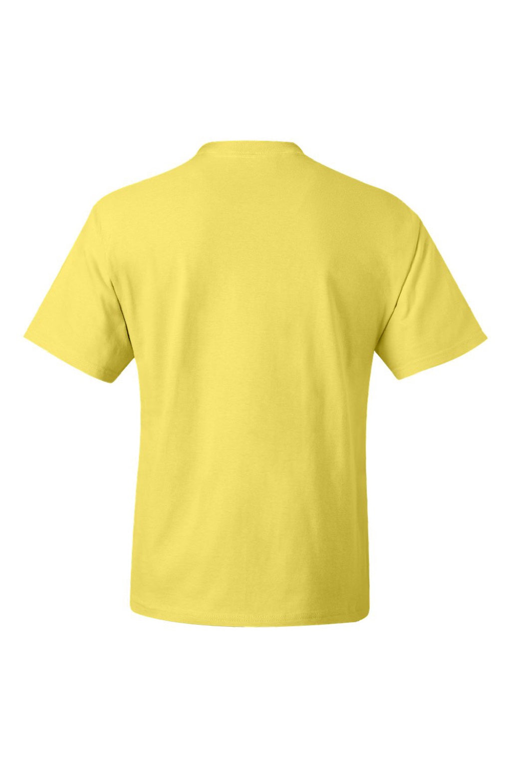 Hanes 5180/518T Mens Beefy-T Short Sleeve Crewneck T-Shirt Yellow Flat Back