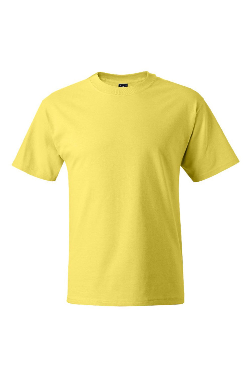 Hanes 5180/518T Mens Beefy-T Short Sleeve Crewneck T-Shirt Yellow Flat Front