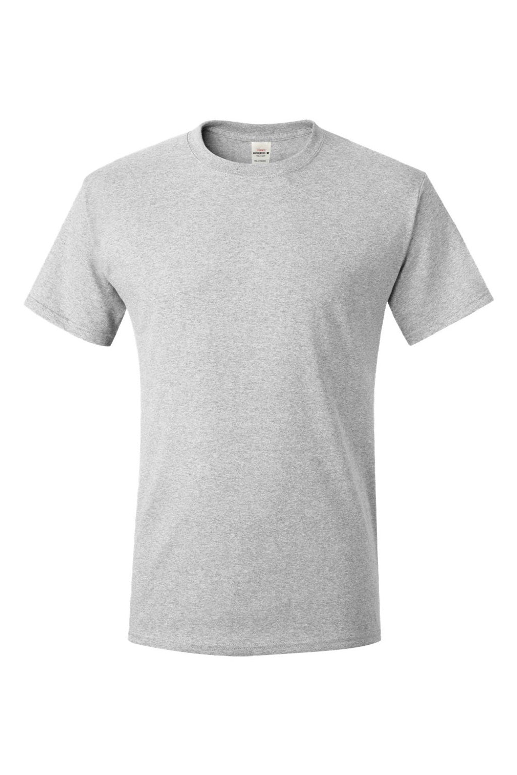 Hanes 5250 Mens Authentic Short Sleeve Crewneck T-Shirt Ash Grey Flat Front