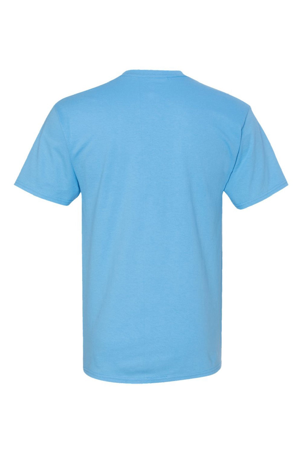 Hanes 5250 Mens Authentic Short Sleeve Crewneck T-Shirt Blue Horizon Flat Back