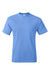 Hanes 5250 Mens Authentic Short Sleeve Crewneck T-Shirt Carolina Blue Flat Front