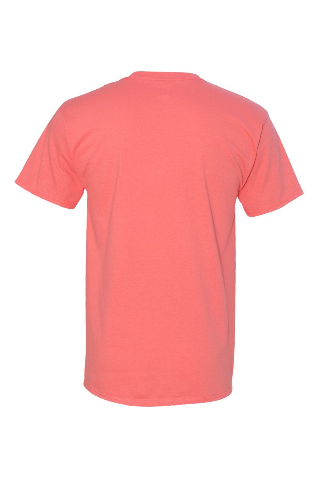 Hanes 5250 Mens Authentic Short Sleeve Crewneck T-Shirt Charisma Coral Flat Back
