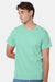Hanes 5250 Mens Authentic Short Sleeve Crewneck T-Shirt Clean Mint Green Model Front
