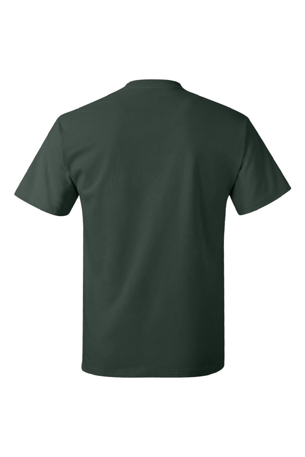 Hanes 5250 Mens Authentic Short Sleeve Crewneck T-Shirt Deep Forest Green Flat Back