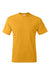 Hanes 5250 Mens Authentic Short Sleeve Crewneck T-Shirt Gold Flat Front