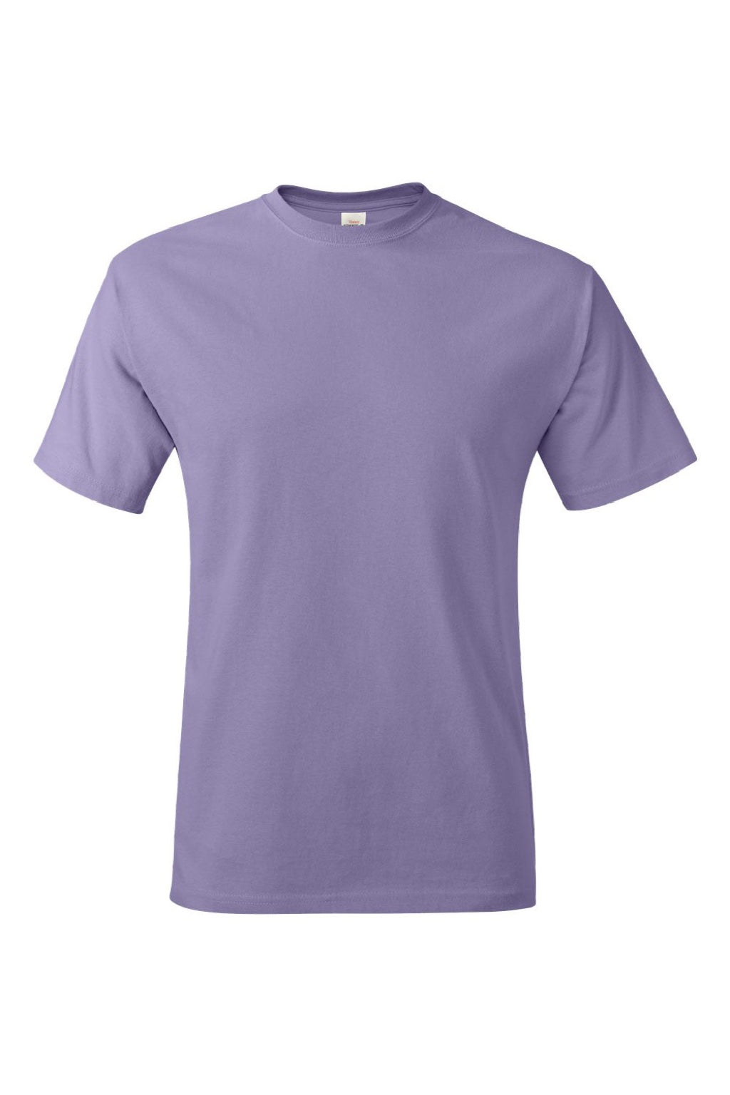 Hanes 5250 Mens Authentic Short Sleeve Crewneck T-Shirt Lavender Purple Flat Front