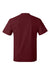 Hanes 5250 Mens Authentic Short Sleeve Crewneck T-Shirt Maroon Flat Back
