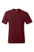 Hanes 5250 Mens Authentic Short Sleeve Crewneck T-Shirt Maroon Flat Front