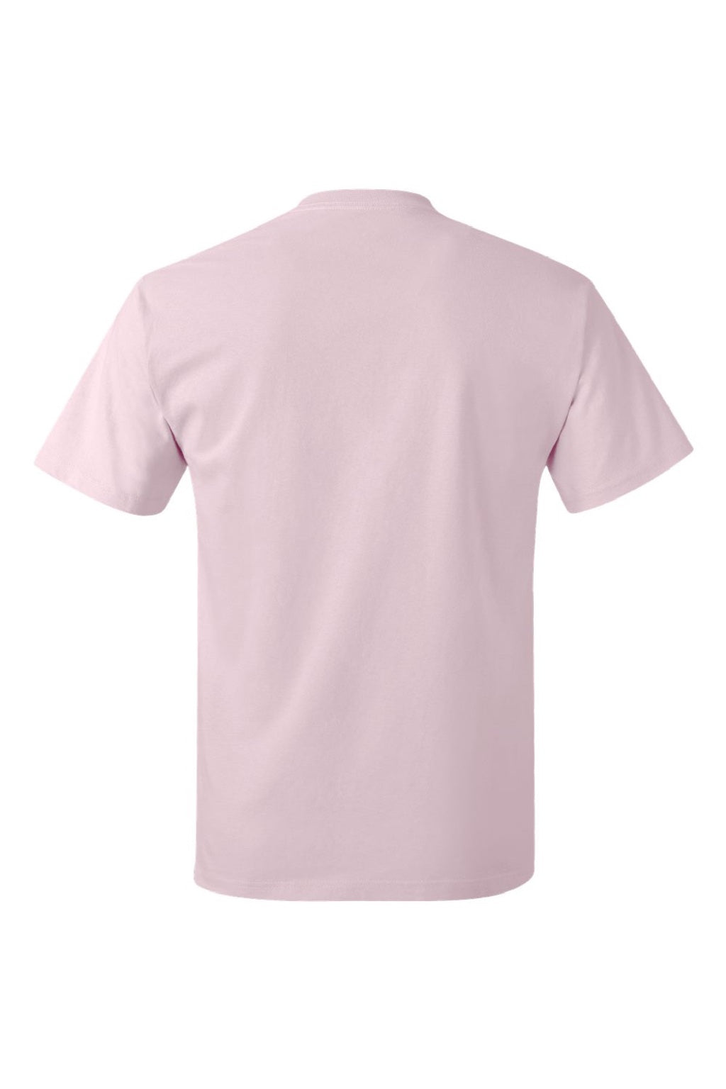 Hanes 5250 Mens Authentic Short Sleeve Crewneck T-Shirt Pale Pink Flat Back