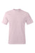 Hanes 5250 Mens Authentic Short Sleeve Crewneck T-Shirt Pale Pink Flat Front