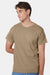 Hanes 5250 Mens Authentic Short Sleeve Crewneck T-Shirt Pebble Model Front