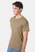 Hanes 5250 Mens Authentic Short Sleeve Crewneck T-Shirt Pebble Model Side