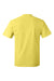 Hanes 5250 Mens Authentic Short Sleeve Crewneck T-Shirt Yellow Flat Back