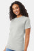 Hanes 5280 Mens Essential-T Short Sleeve Crewneck T-Shirt Ash Grey Model Side