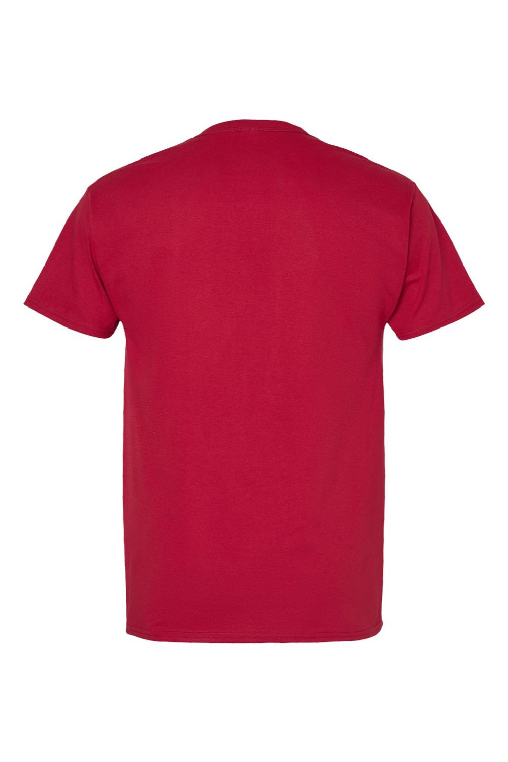 Hanes 5280 Mens Essential-T Short Sleeve Crewneck T-Shirt Athletic Crimson Red Flat Back