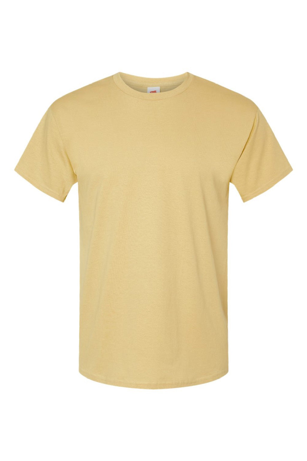 Hanes 5280 Mens Essential-T Short Sleeve Crewneck T-Shirt Athletic Gold Flat Front