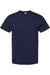 Hanes 5280 Mens Essential-T Short Sleeve Crewneck T-Shirt Athletic Navy Blue Flat Front