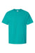 Hanes 5280 Mens Essential-T Short Sleeve Crewneck T-Shirt Athletic Teal Green Flat Back