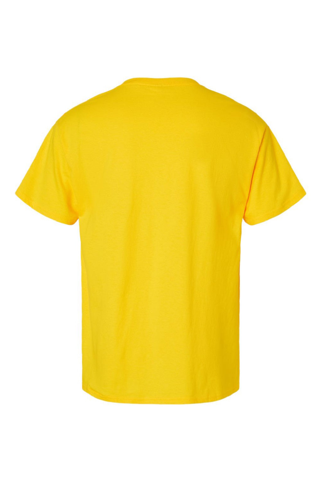 Hanes 5280 Mens Essential-T Short Sleeve Crewneck T-Shirt Athletic Yellow Flat Back