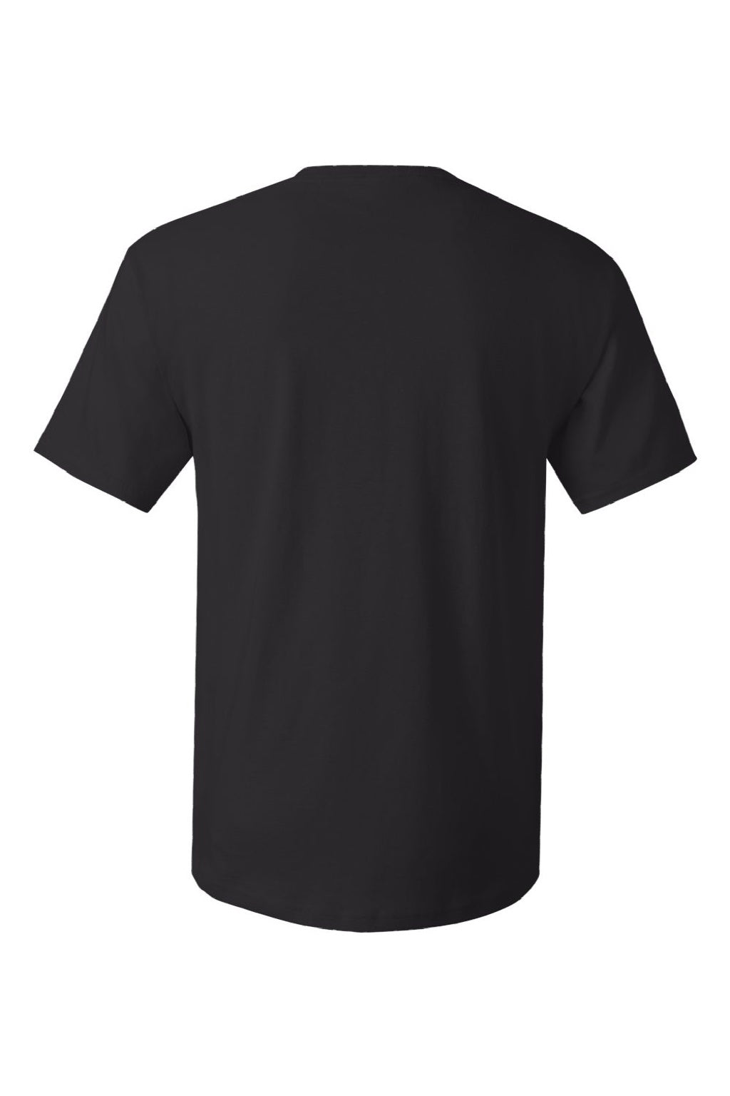 Hanes 5280 Mens Essential-T Short Sleeve Crewneck T-Shirt Black Flat Back
