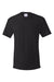 Hanes 5280 Mens Essential-T Short Sleeve Crewneck T-Shirt Black Flat Front