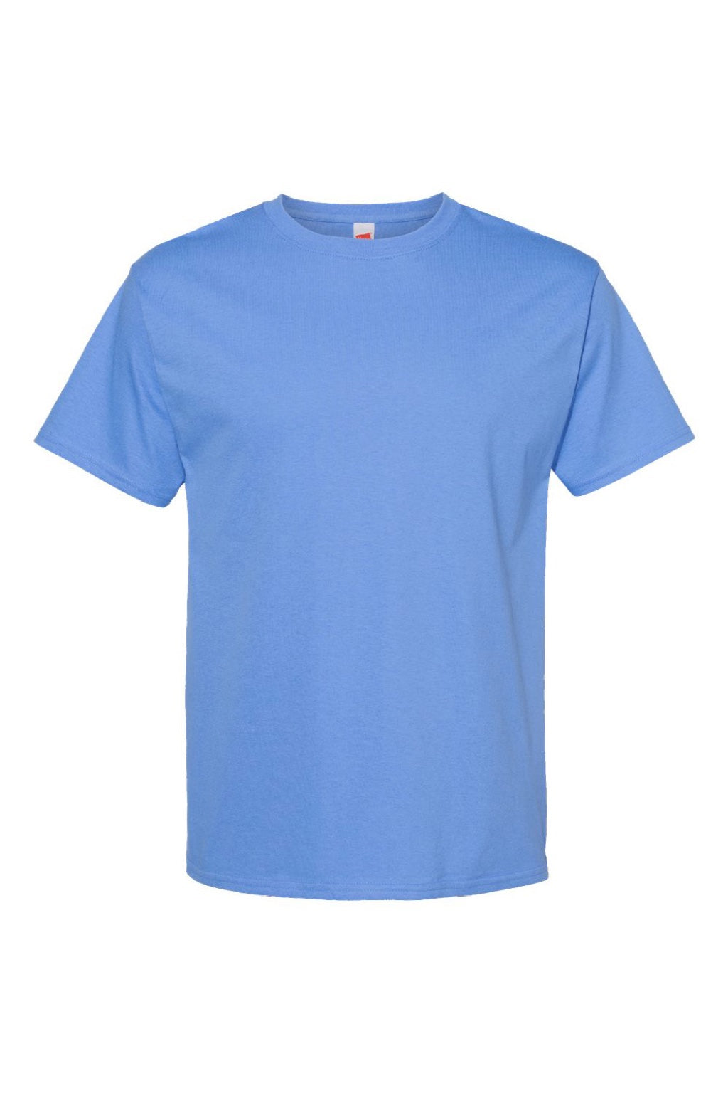 Hanes 5280 Mens Essential-T Short Sleeve Crewneck T-Shirt Carolina Blue Flat Front