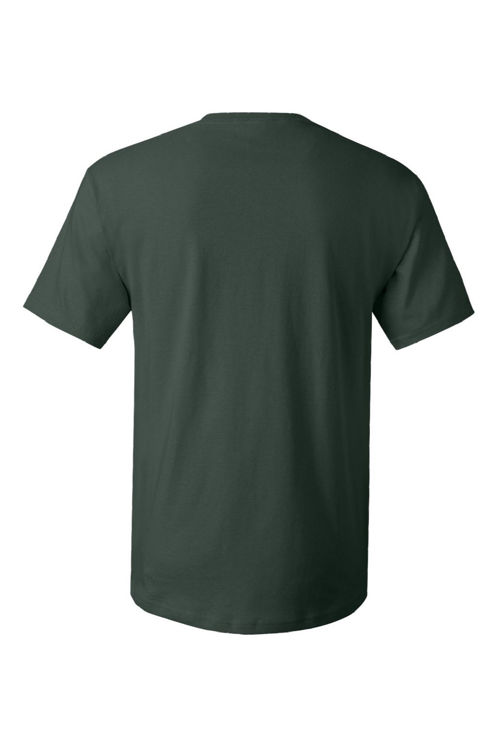 Hanes 5280 Mens Essential-T Short Sleeve Crewneck T-Shirt Deep Forest Green Flat Back