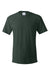 Hanes 5280 Mens Essential-T Short Sleeve Crewneck T-Shirt Deep Forest Green Flat Front