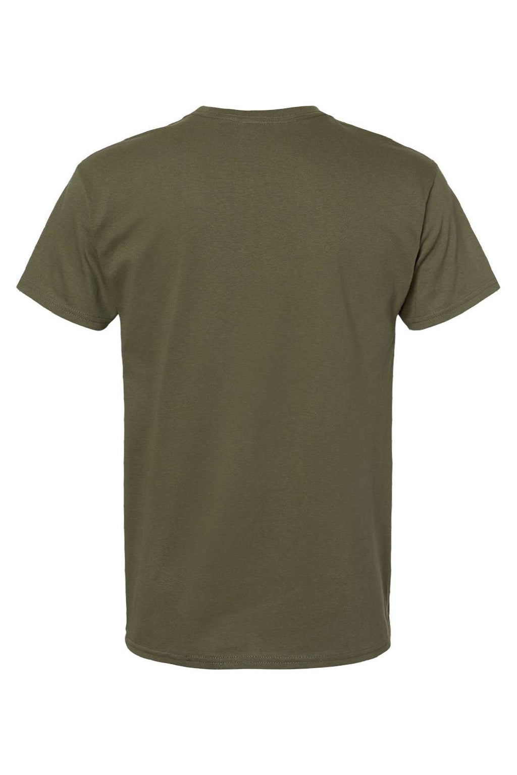 Hanes 5280 Mens Essential-T Short Sleeve Crewneck T-Shirt Fatigue Green Flat Back