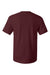 Hanes 5280 Mens Essential-T Short Sleeve Crewneck T-Shirt Maroon Flat Back