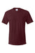 Hanes 5280 Mens Essential-T Short Sleeve Crewneck T-Shirt Maroon Flat Front