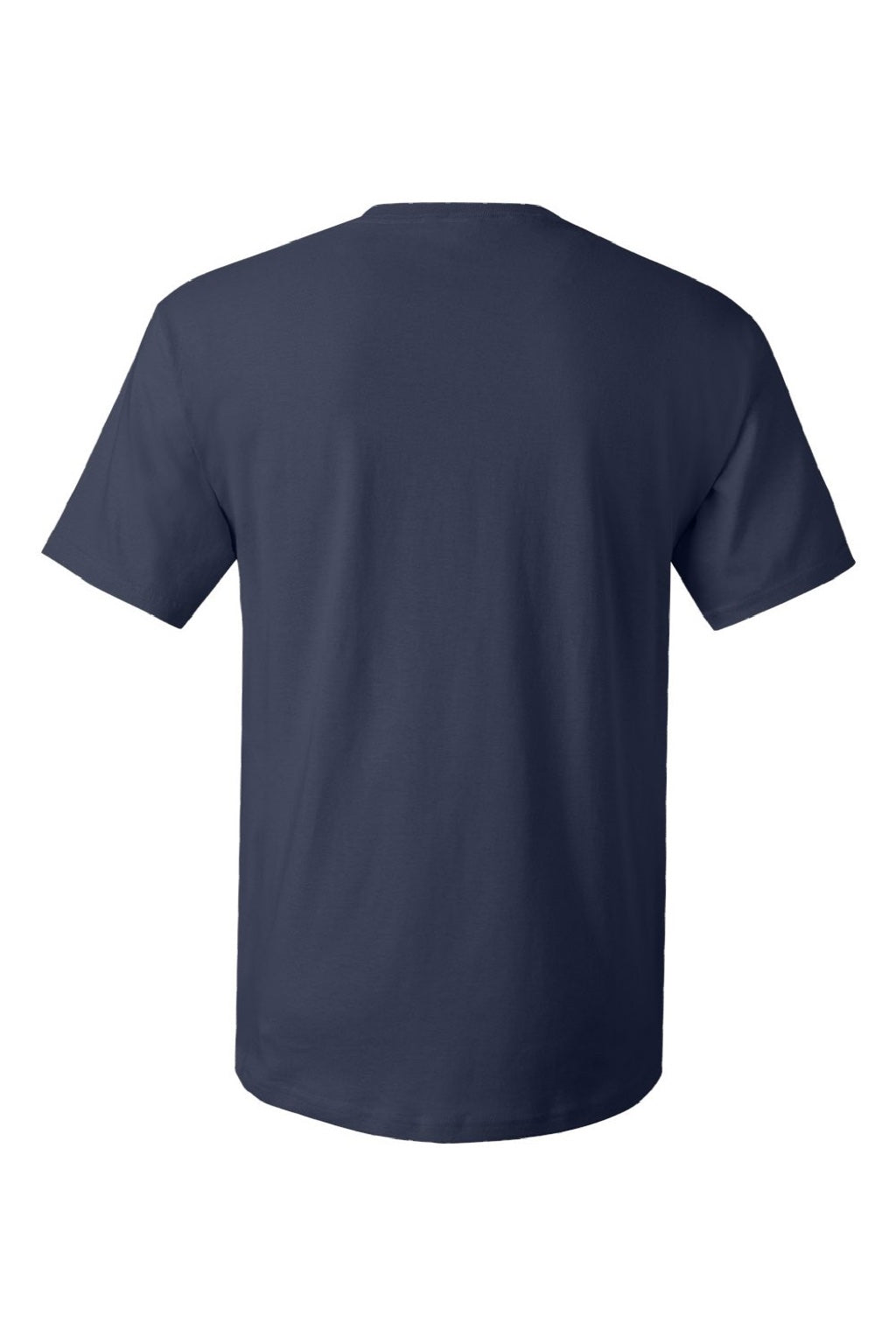 Hanes 5280 Mens Essential-T Short Sleeve Crewneck T-Shirt Navy Blue Flat Back