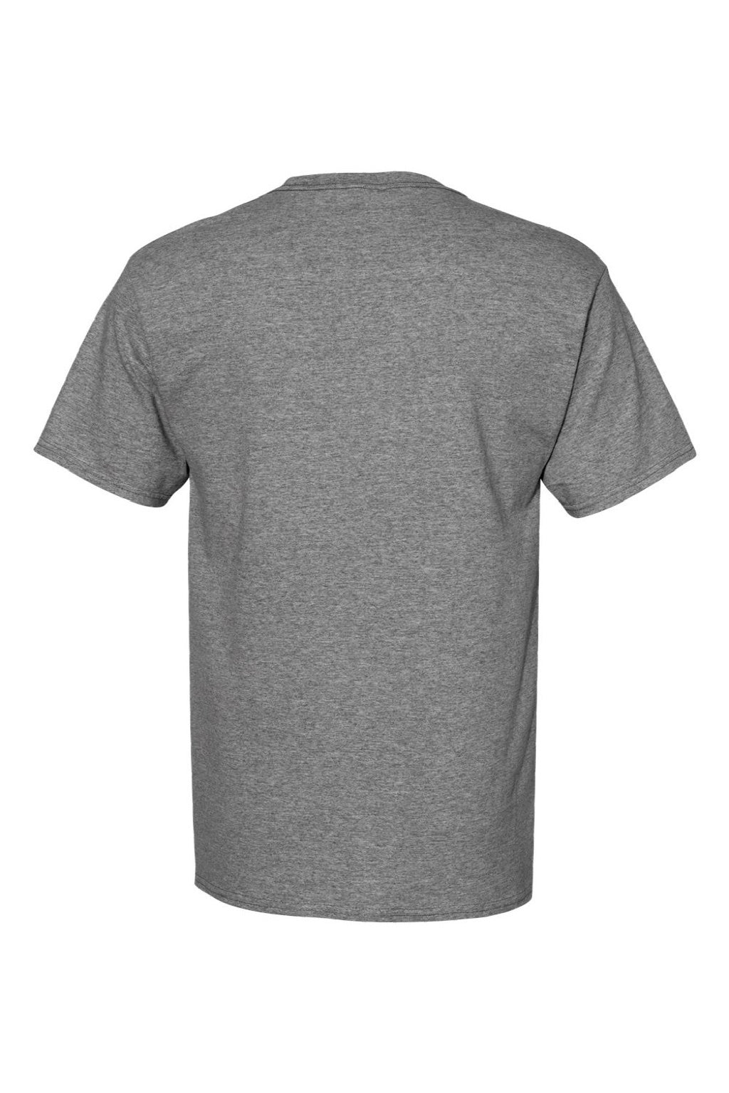 Hanes 5280 Mens Essential-T Short Sleeve Crewneck T-Shirt Oxford Grey Flat Back
