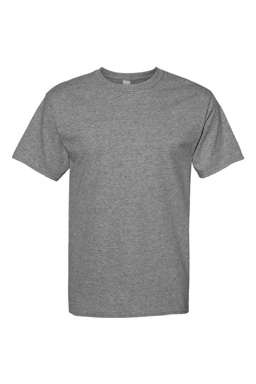 Hanes 5280 Mens Essential-T Short Sleeve Crewneck T-Shirt Oxford Grey Flat Front