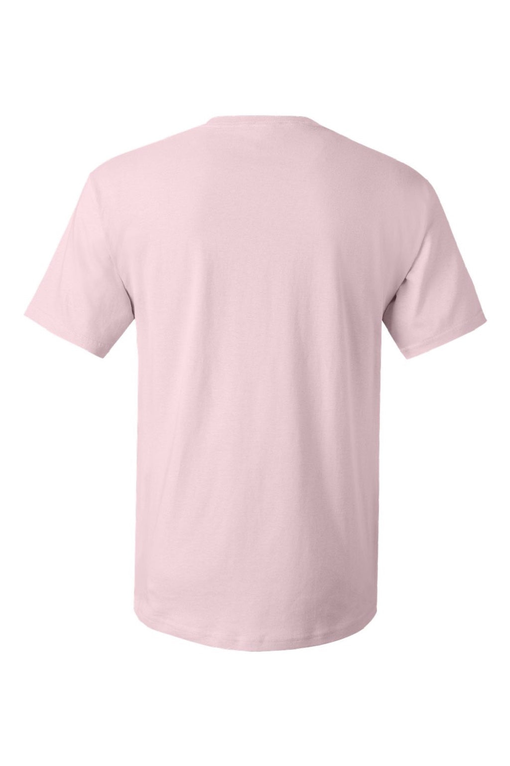 Hanes 5280 Mens Essential-T Short Sleeve Crewneck T-Shirt Pale Pink Flat Back