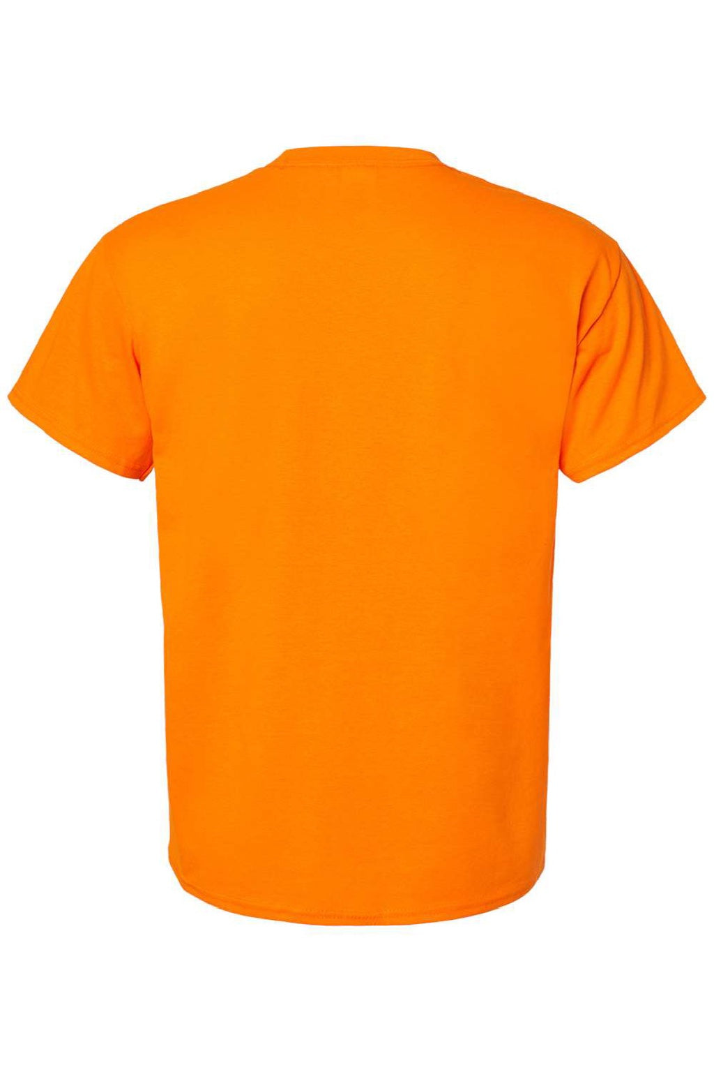 Hanes 5280 Mens Essential-T Short Sleeve Crewneck T-Shirt Safety Orange Flat Back