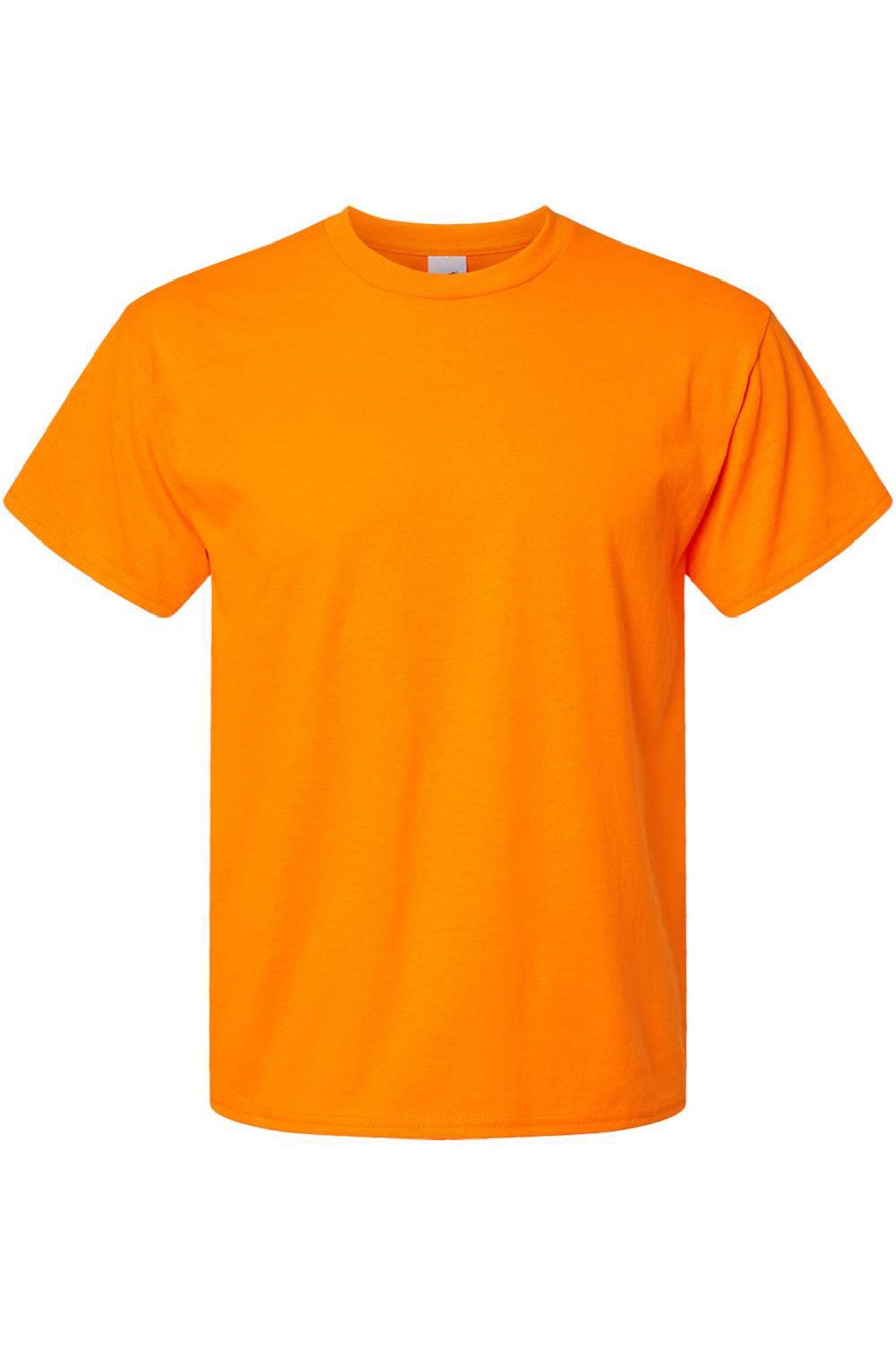 Hanes 5280 Mens Essential-T Short Sleeve Crewneck T-Shirt Safety Orange Flat Front